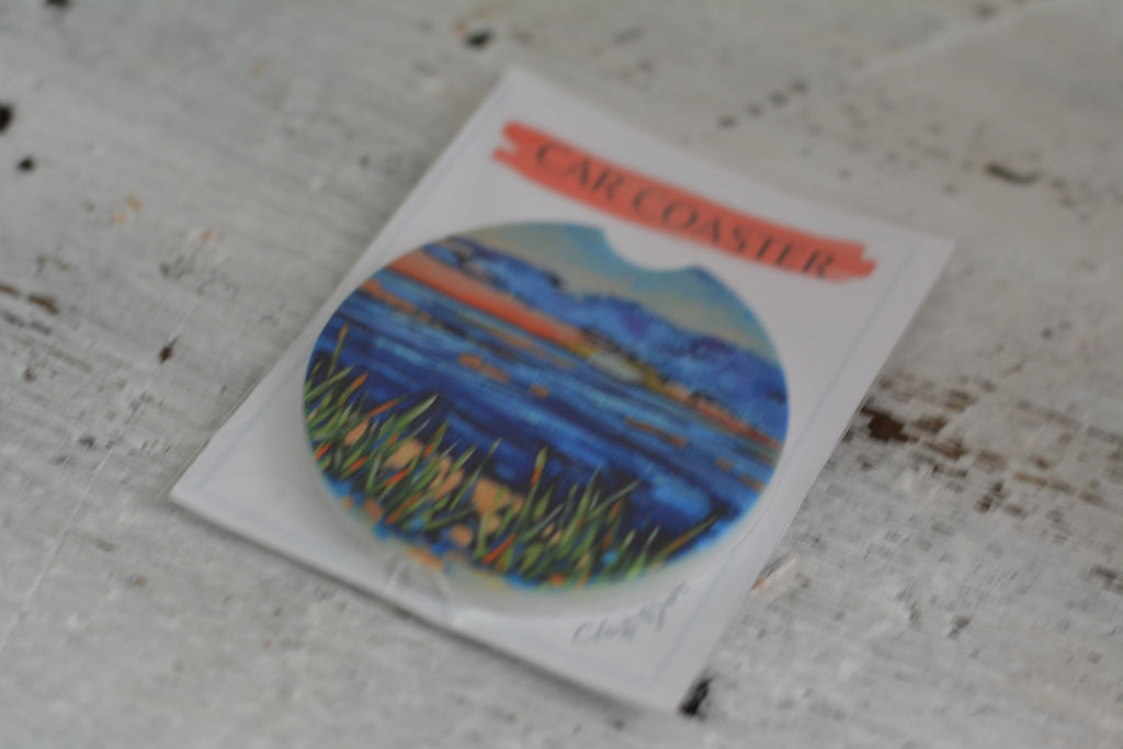 Car Coaster:  Little Sable Point Lighthouse. Artist Christi Dreese