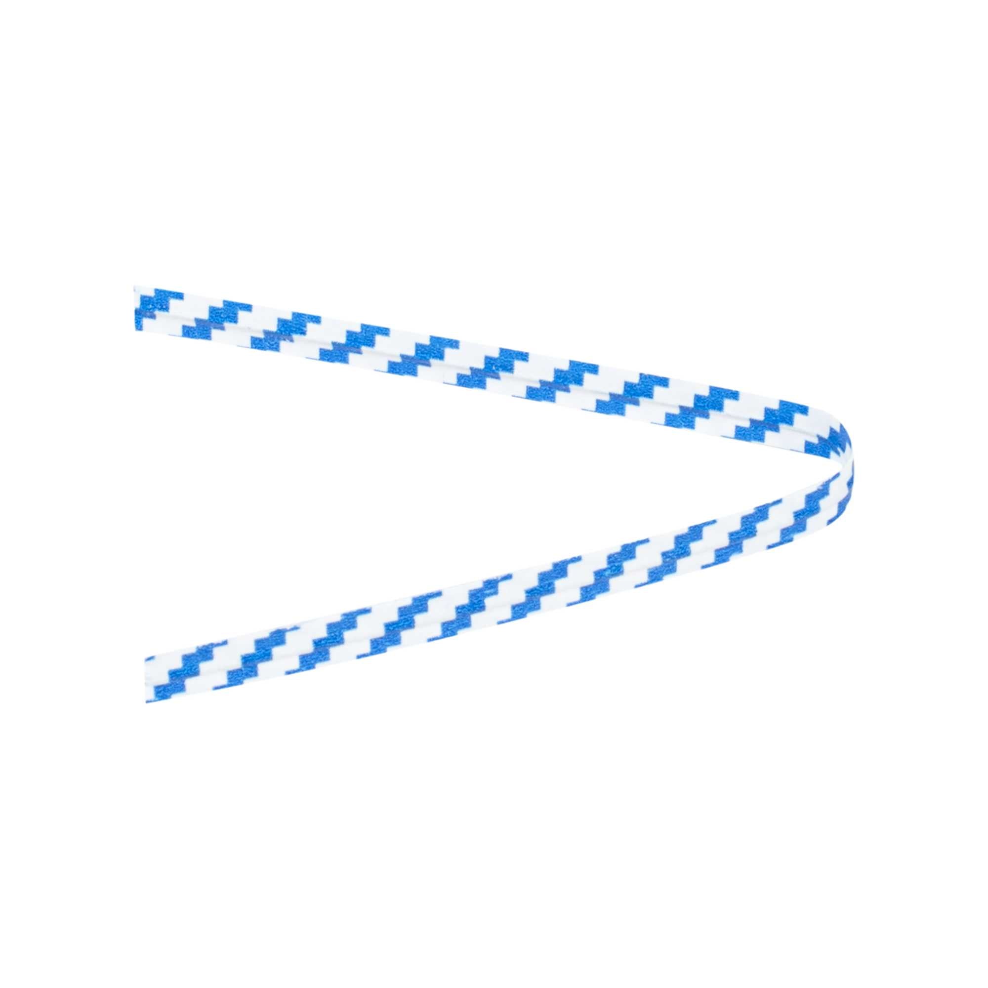 Bag Tek Blue Stripe Paper Twist Tie / Bag Tie - Laminated - 4" - 500 count box