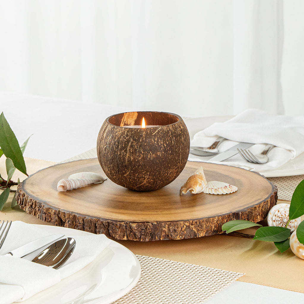 Coco Casa Handmade Coconut Shell Candle - Pineapple Papaya - 4" x 4" x 2 3/4" - 1 count box