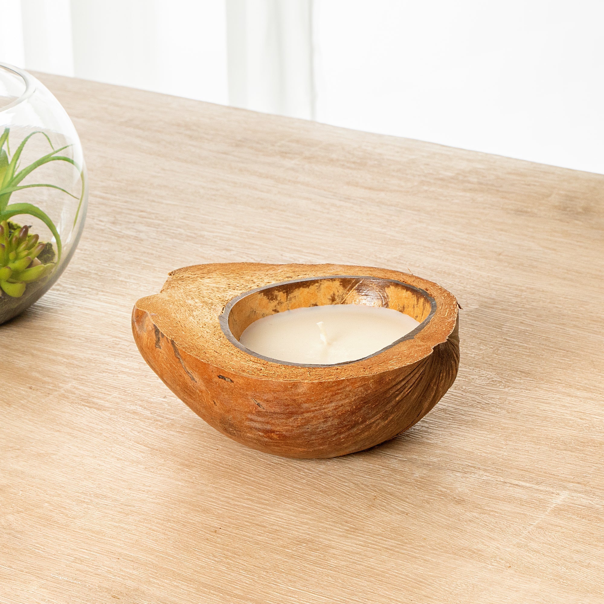 Coco Casa Handmade Coconut Shell Husk Candle - Spring Hydrangea - 6 1/2" x 6 1/2" x 2 1/2" - 1 count box