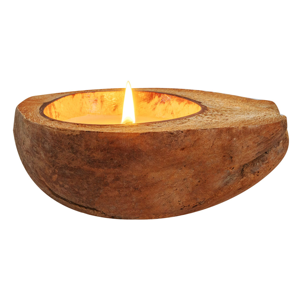 Coco Casa Handmade Coconut Shell Husk Candle - Spring Hydrangea - 6 1/2" x 6 1/2" x 2 1/2" - 1 count box