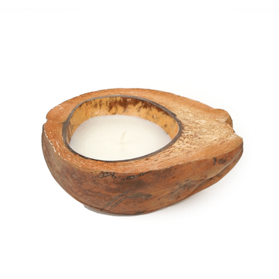 Coco Casa Handmade Coconut Shell Husk Candle - Spring Hydrangea - 6 1/2" x 6 1/2" x 2 1/2" - 1 count box