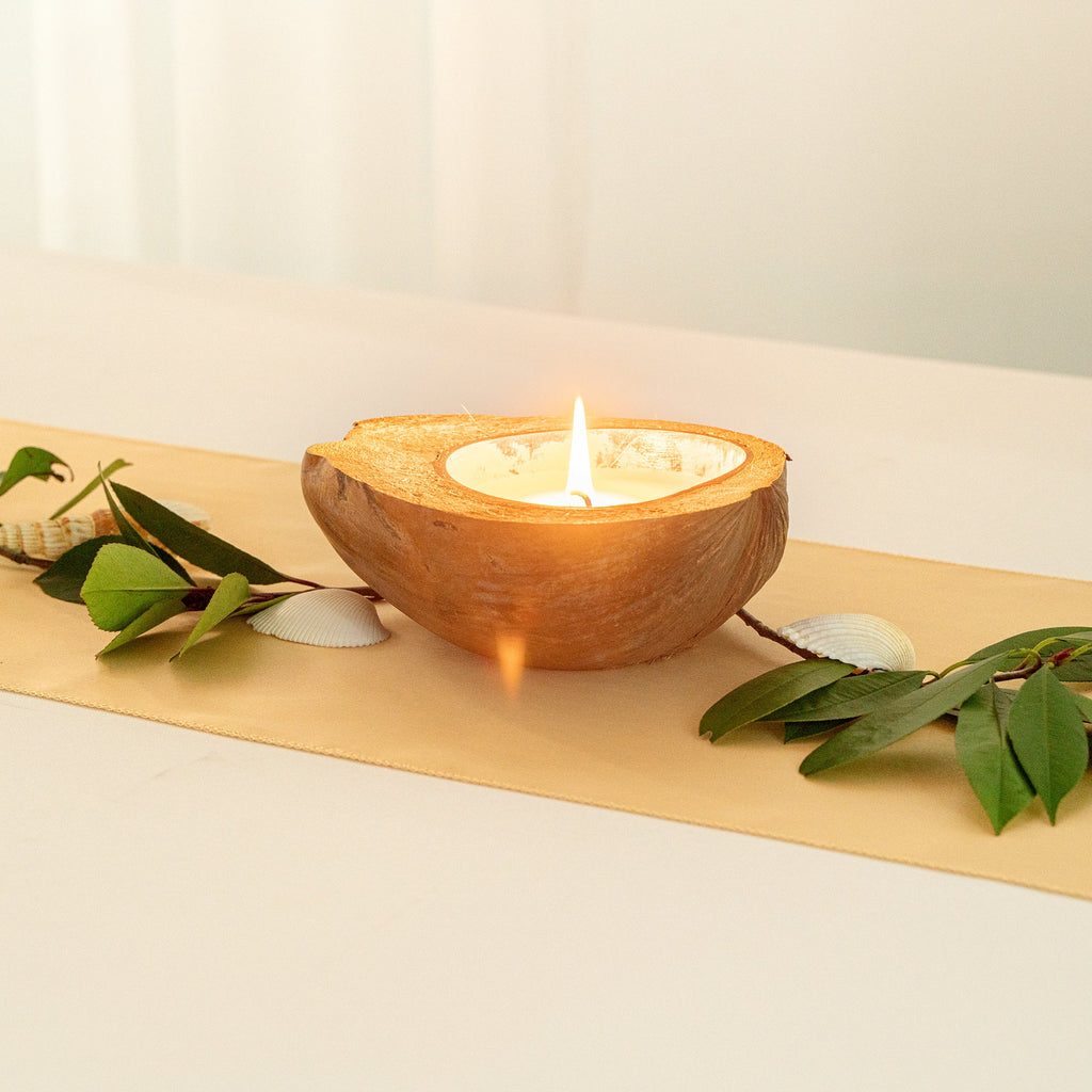 Coco Casa Handmade Coconut Shell Husk Candle - Spring Hydrangea - 6 1/2" x 6 1/2" x 2 1/2" - 1 count box