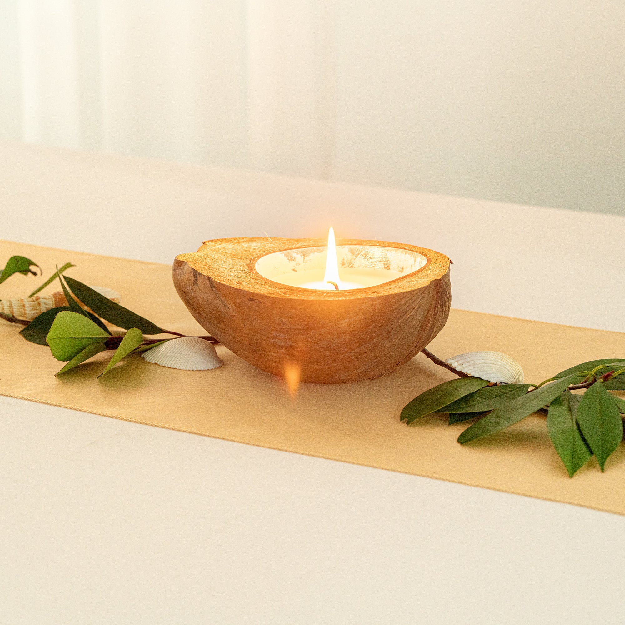 Coco Casa Handmade Coconut Shell Husk Candle - Spring Hydrangea - 6 1/2" x 6 1/2" x 2 1/2" - 1 count box