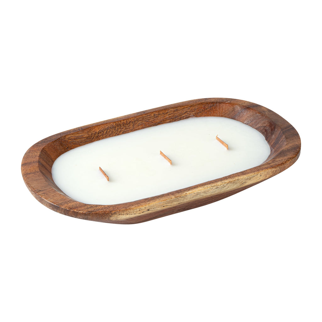 Coco Casa Handmade Wood Bowl Candle - Spring Hydrangea - 9" x 5 1/2" x 2" - 1 count box