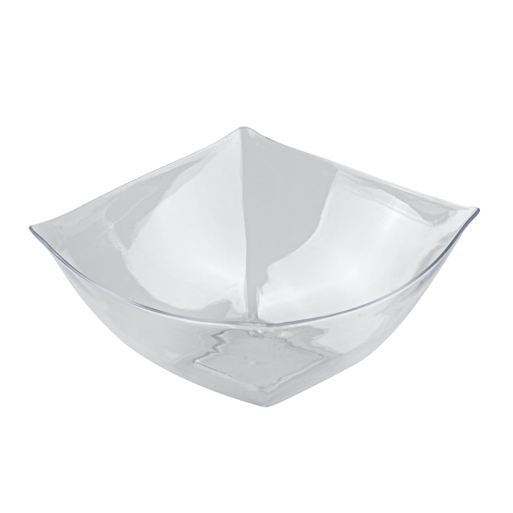 Moderna 8 oz Square Clear Plastic Bowl - 4 1/2" x 4 1/2" x 2" - 10 count box