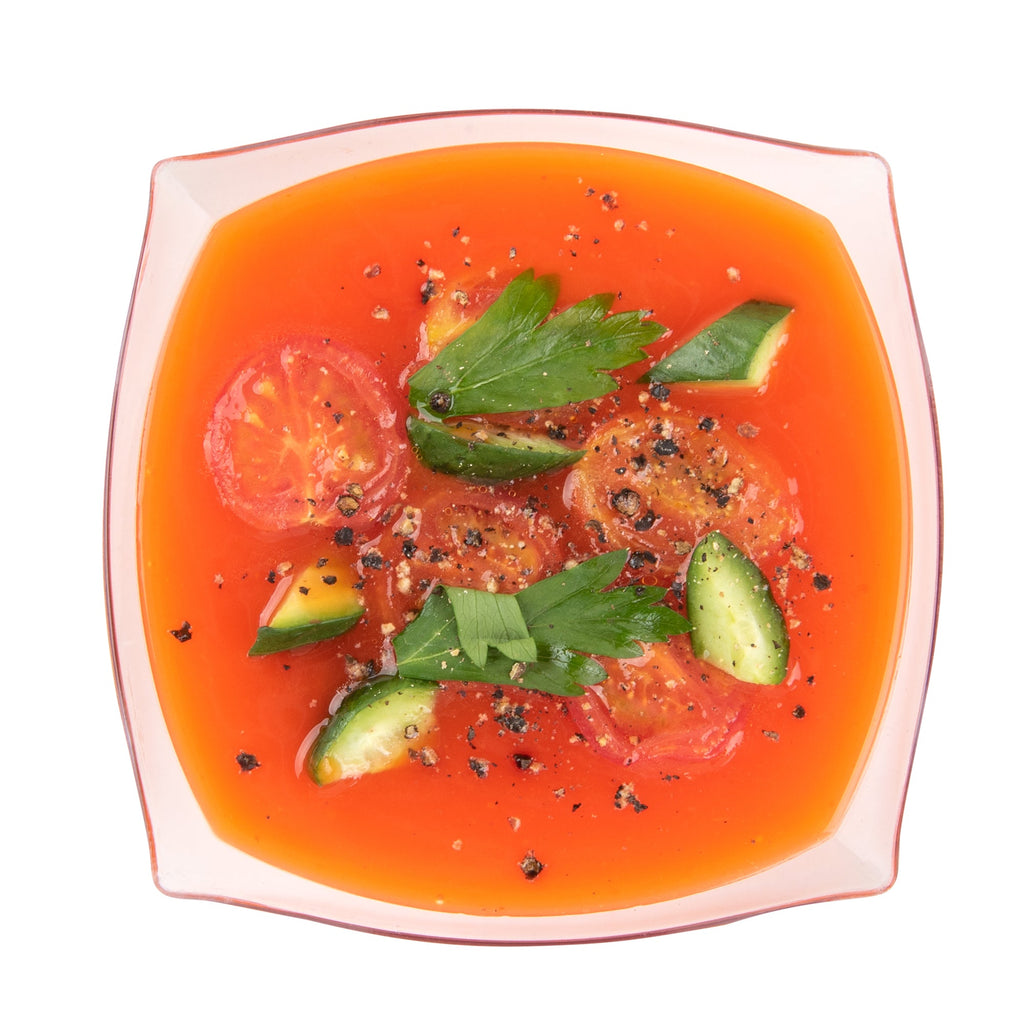 Moderna 8 oz Square Clear Plastic Bowl - 4 1/2" x 4 1/2" x 2" - 10 count box