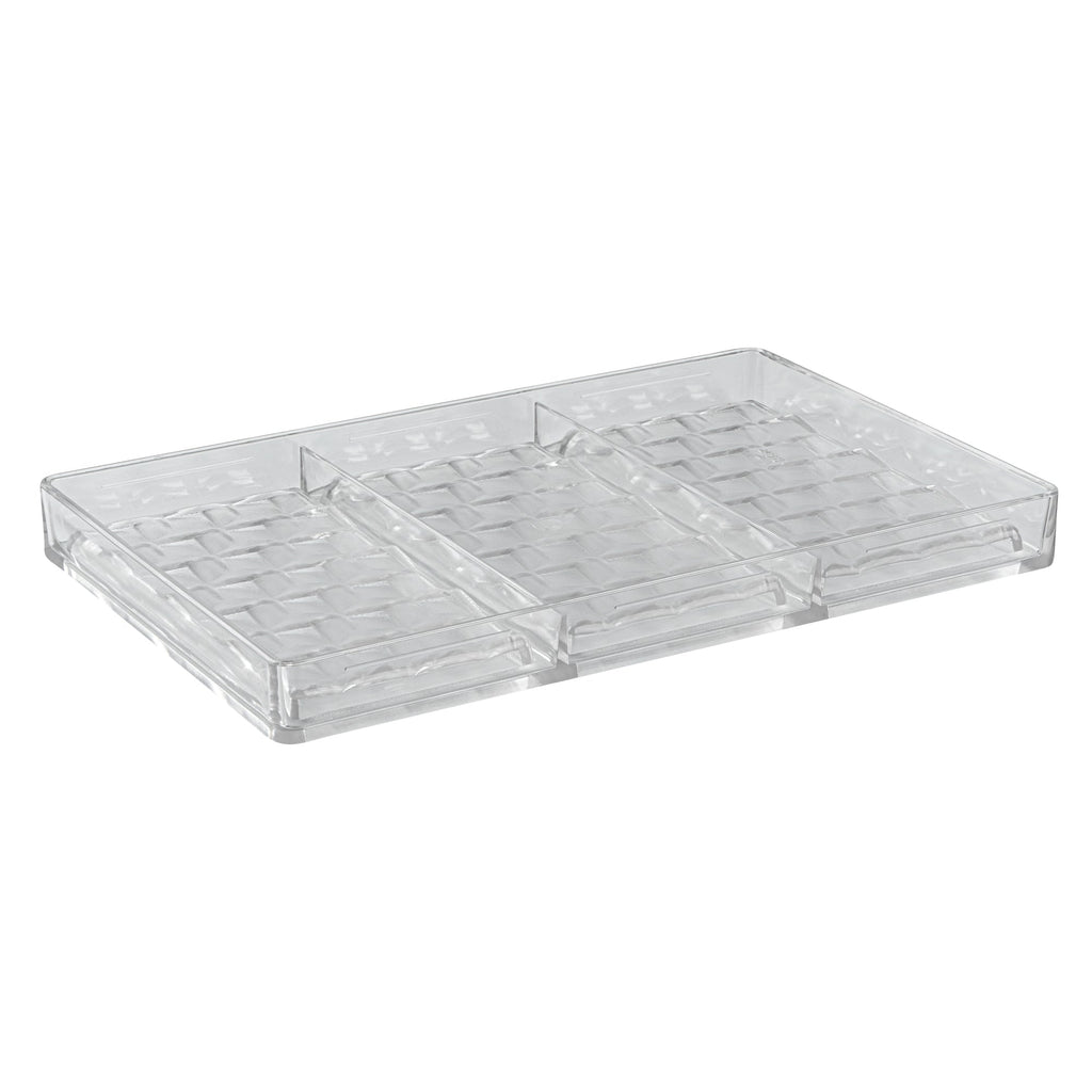 Pastry Tek Polycarbonate 3D Cube Candy / Chocolate Mold - 3-Compartment - 1 count box