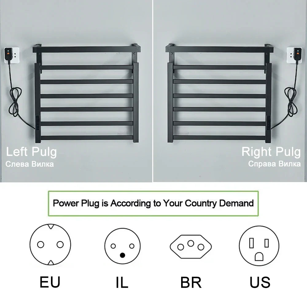 DecorBites™ Electric Towel Rack with Digital Display and Thermostatic Settings
