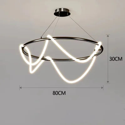 Modern gold nordic hose led ceiling chandelier for living room