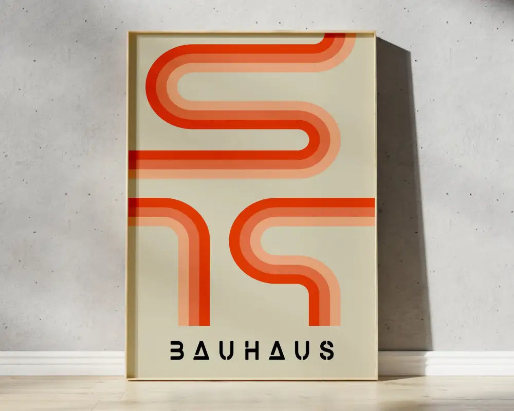 Minimalist bauhaus canvas poster yellow living room eye art