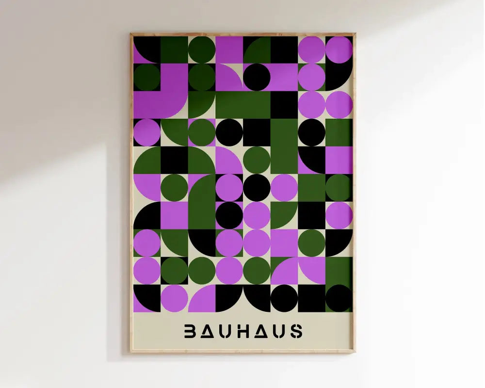 Minimalist bauhaus canvas poster yellow living room eye art