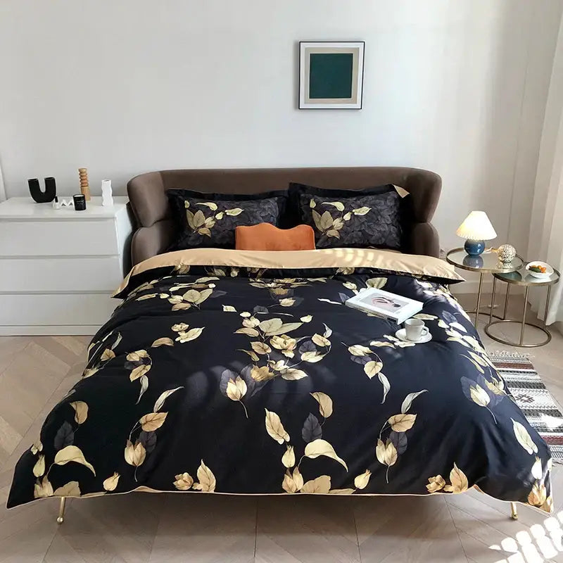 Luxury teal & pink egyptian cotton duvet cover bedroom bedding set