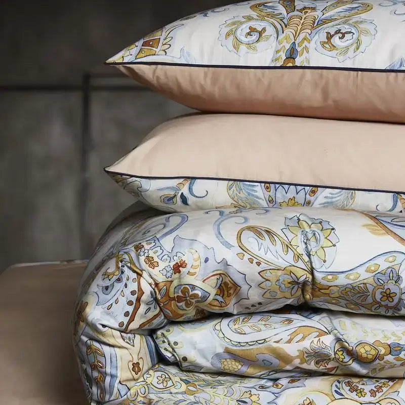 Tropical blue flamingo leaf duvet cover king size bedroom bedding