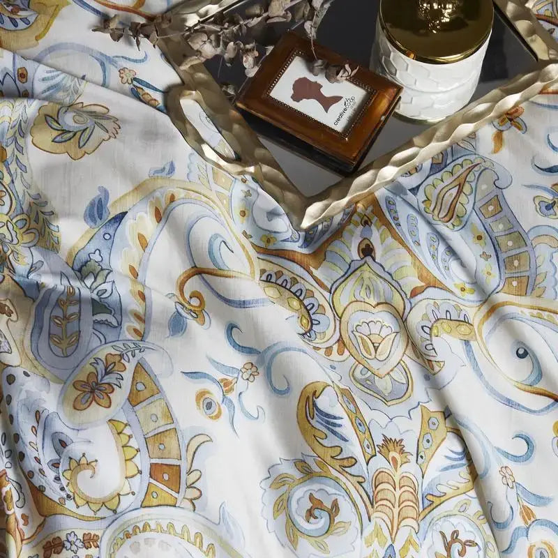 Tropical blue flamingo leaf duvet cover king size bedroom bedding