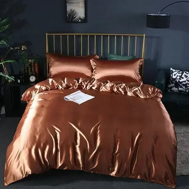 Luxury yellow mulberry silk bedding set bedroom duvet cover