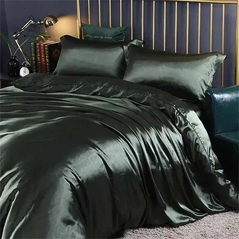 Luxury yellow mulberry silk bedding set bedroom duvet cover
