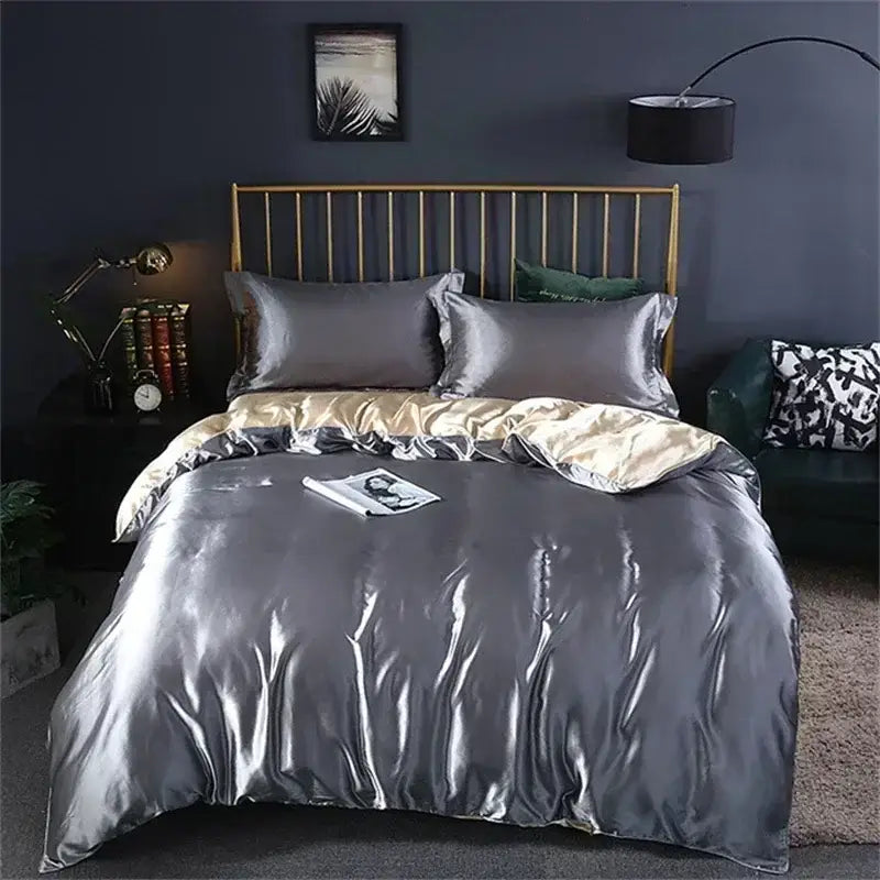 Luxury teal mulberry silk bedding set bedroom duvet cover