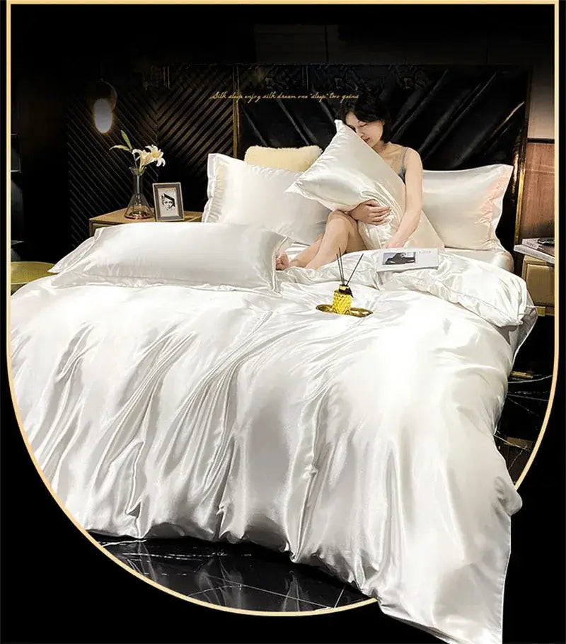 Luxury teal mulberry silk bedding set bedroom duvet cover