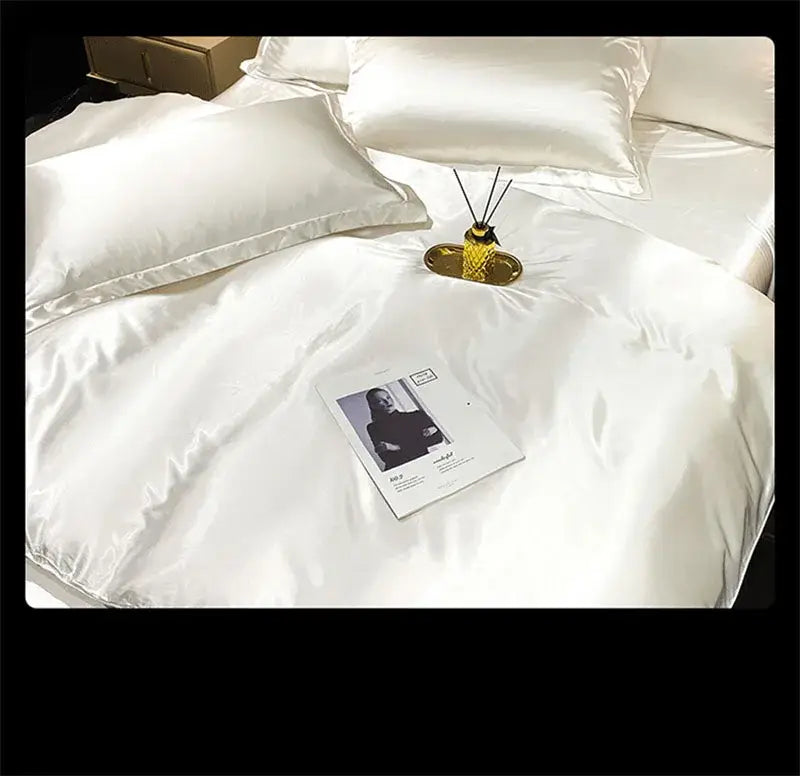 Luxury teal mulberry silk bedding set bedroom duvet cover
