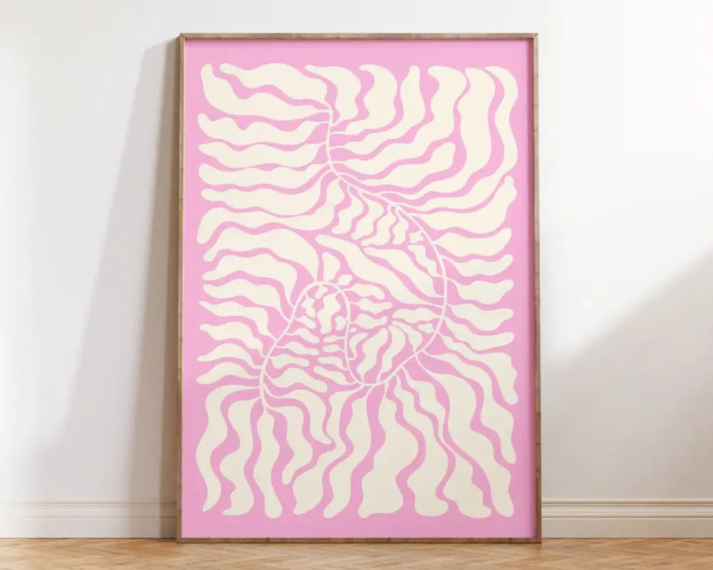 Matisse flower poster pink floral wall art for bedroom or living room