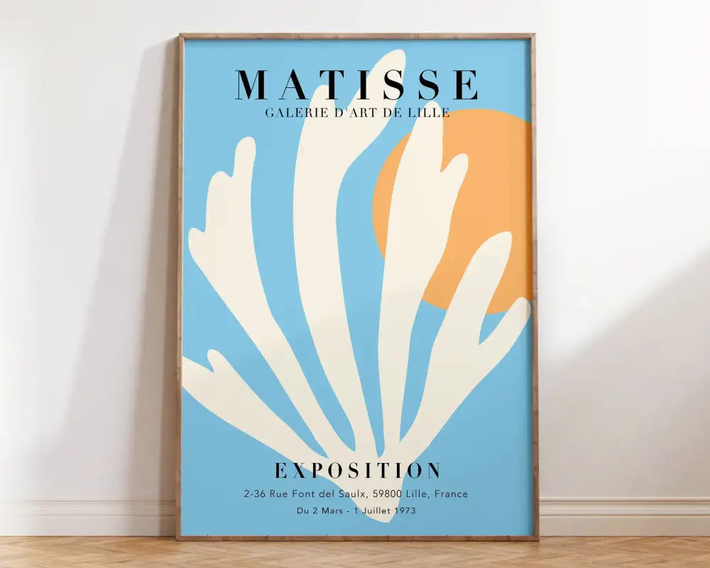 Matisse flower poster pink floral wall art for bedroom or living room