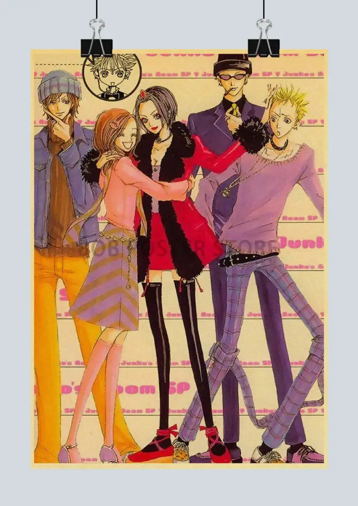 Stylized japan anime nana framed poster bedroom wall art