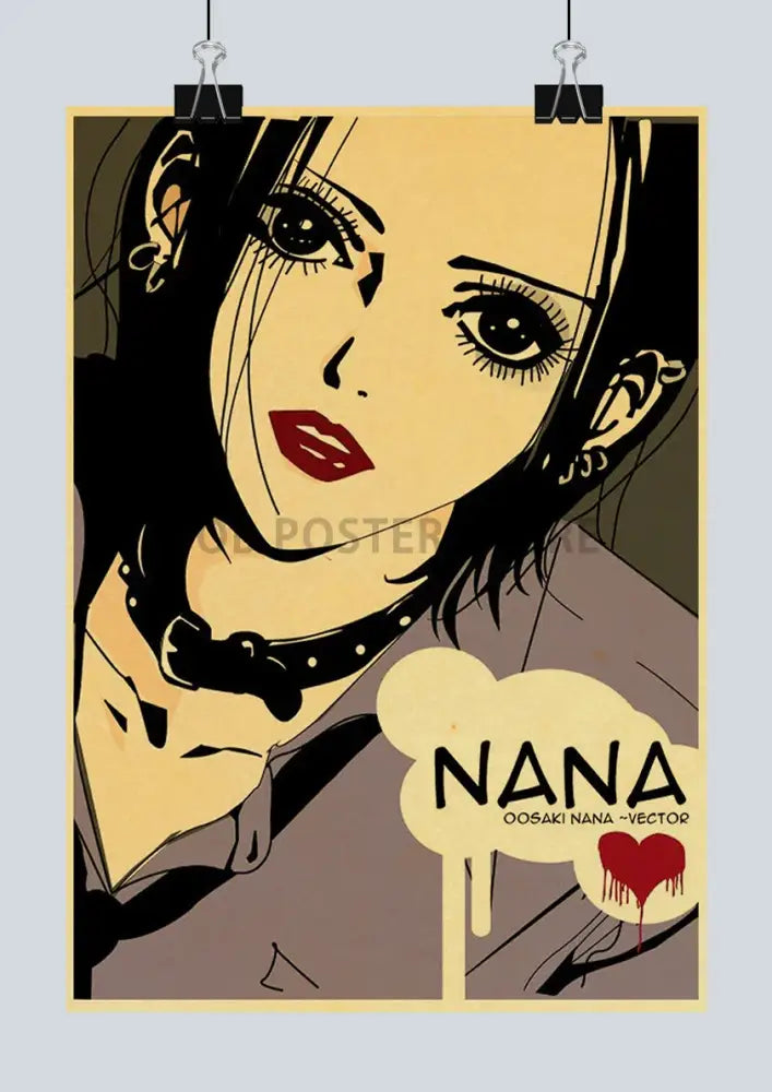 Stylized japan anime nana framed poster bedroom wall art