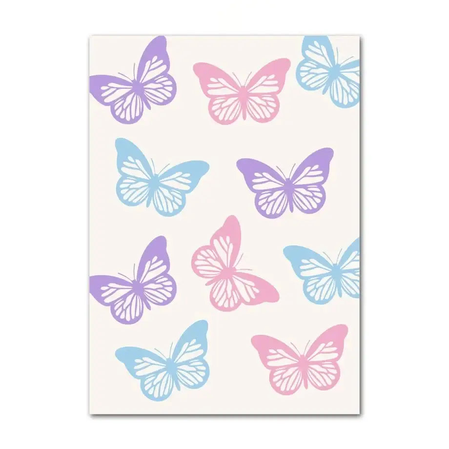 Minimalist mint & pastel purple ibiza wall art bedroom poster