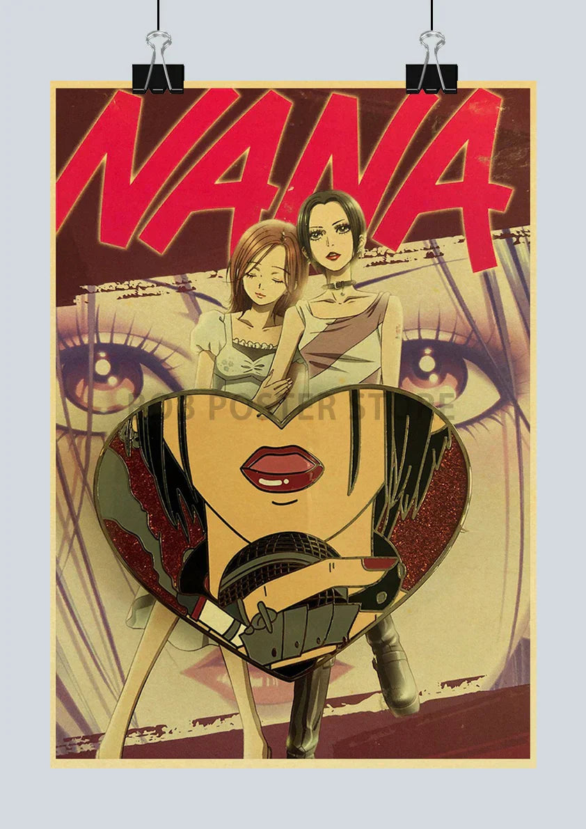 Retro anime nana kraft paper poster bedroom wall art