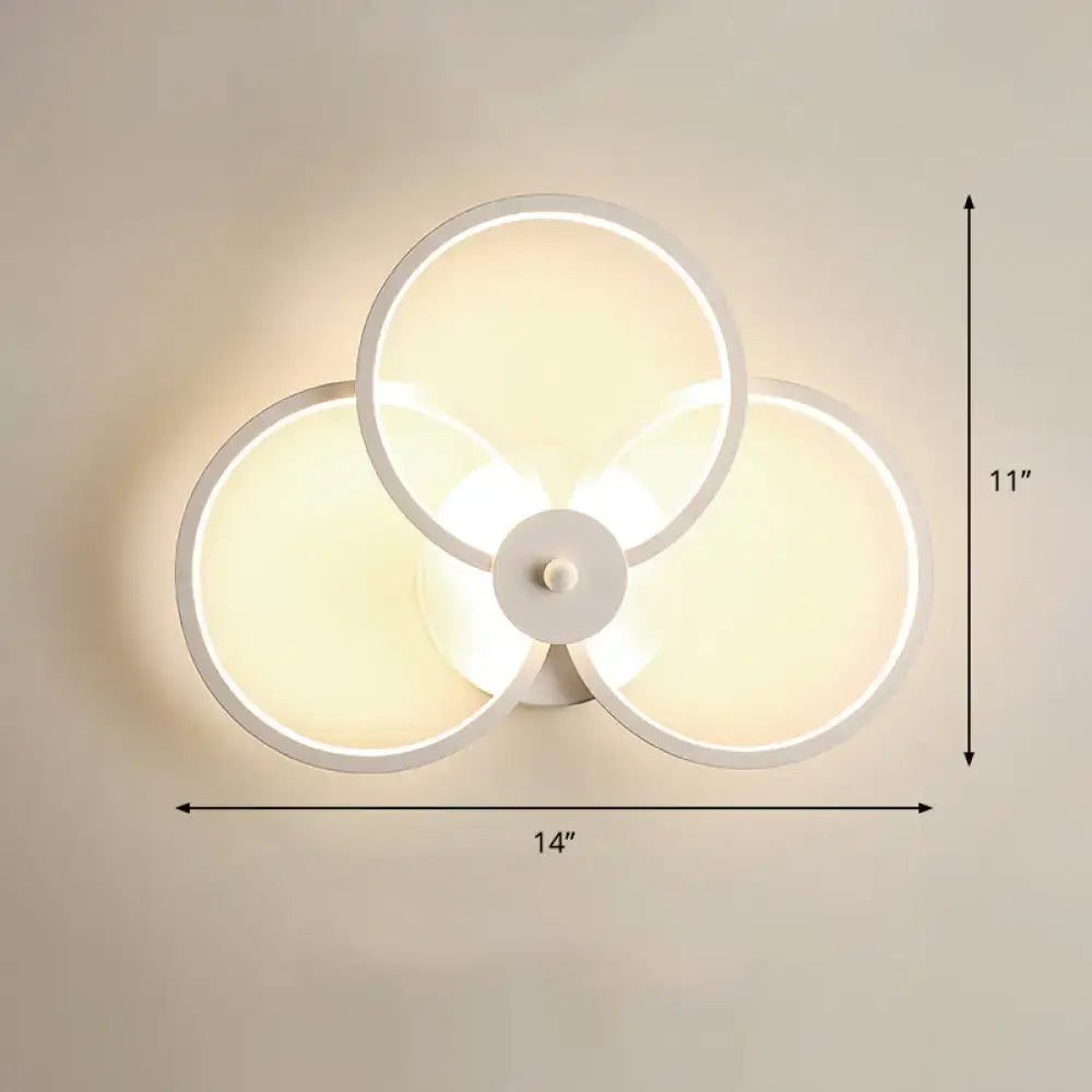 Modern black circular led light fixture – bedroom wall sconce