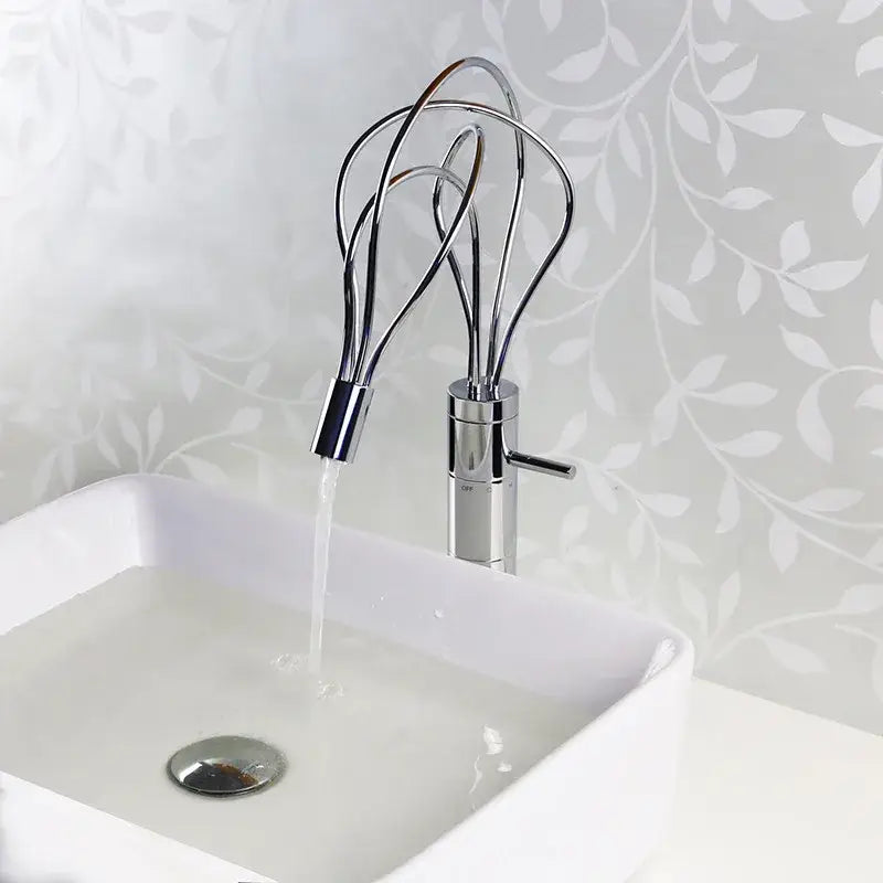 DecorBites™ LED Waterfall Bathroom Faucet Chrome Basin Mixer Tap Single Handle