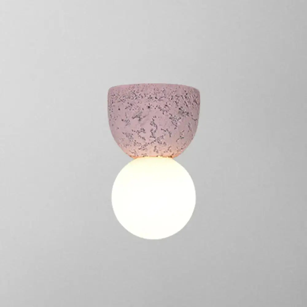 Modern concrete bell wall mounted light fixture bedroom sconce