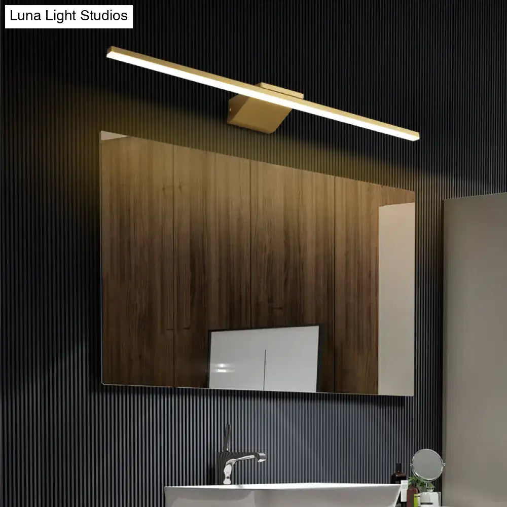 Postmodern gold led sconce acrylic bath wall light bathroom fixture